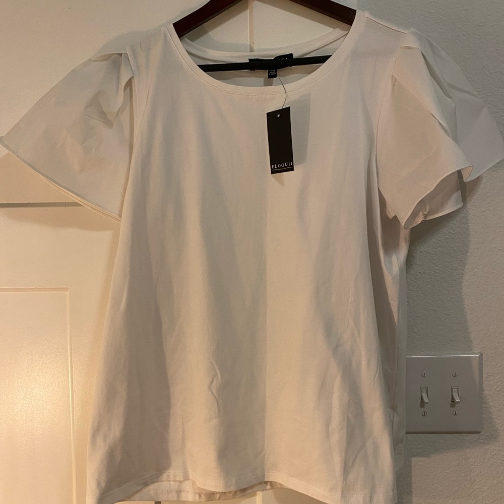 Eloquii Dramatic Flare Sleeve Top
